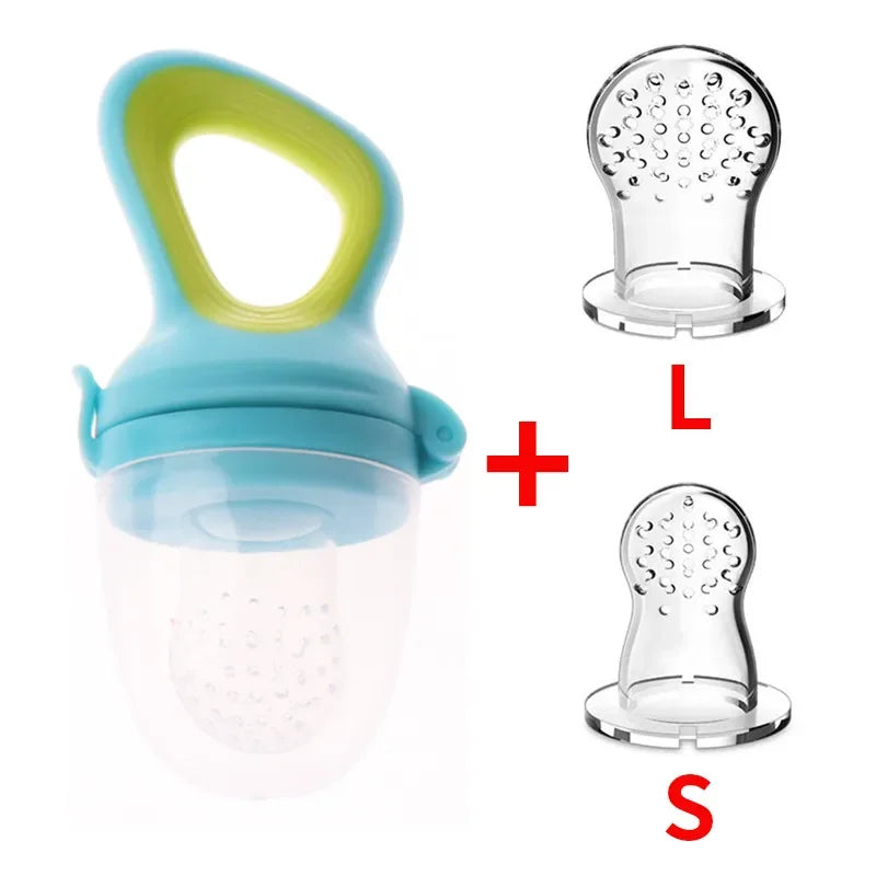 Silicone Baby Fruit Feeder with Cover Baby Nipple Fresh Food Vegetable Supplement Soother Nibbler Feeding Teething Pacifier