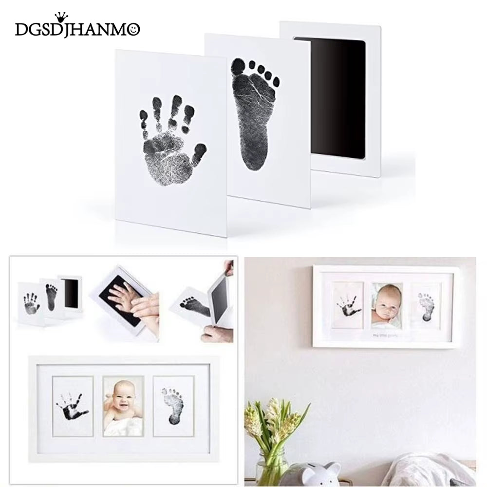 Newborn Baby DIY Hand and Footprint Kit Ink Pads Photo Frame Handprint Toddlers Souvenir Accessories Pet Dog Paw Print Gift