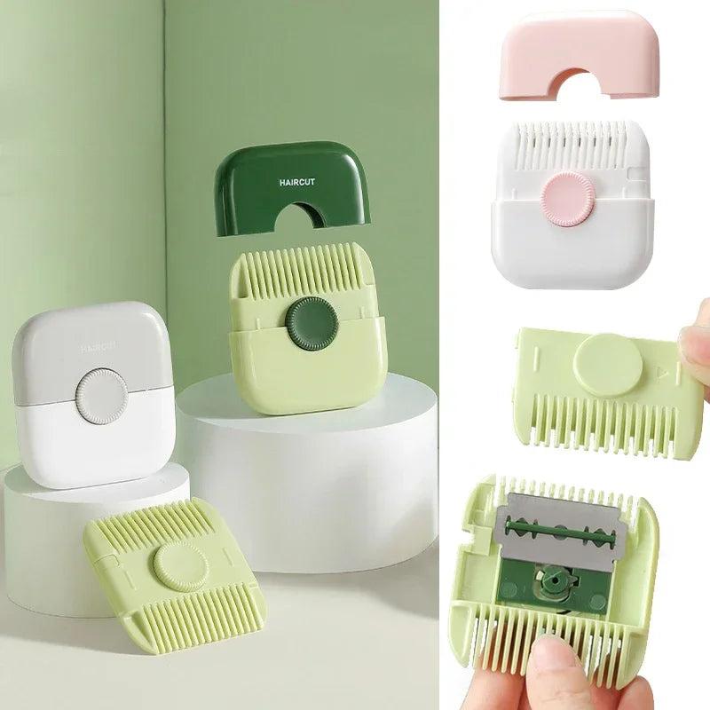 2 in 1 Baby Haircut and Hairdressing Comb Trim Bangs and Broken Hair Bangs Trimmer Manual Portable Children'S Hair Clipper