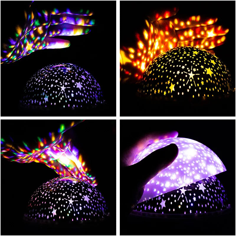 Starlit Galaxy Projector: Rotating LED Night Light & Planetarium for Kids' Bedrooms, Perfect Gift for Starry Nights