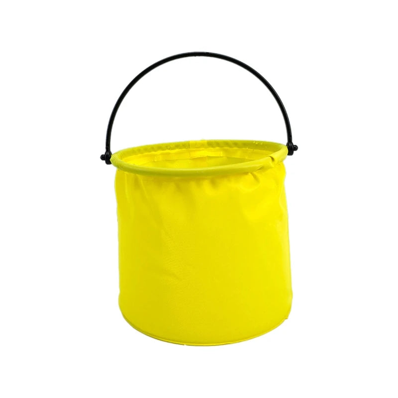 12X14Cm Collapsible Sand Bucket Portable Garden Tool Bucket Sand Beach Water Fight Activity Game Toy for Family Kids Easy Carry