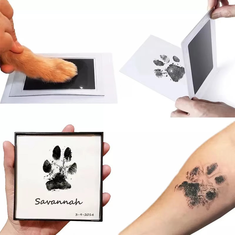 Newborn Baby DIY Hand and Footprint Kit Ink Pads Photo Frame Handprint Toddlers Souvenir Accessories Pet Dog Paw Print Gift