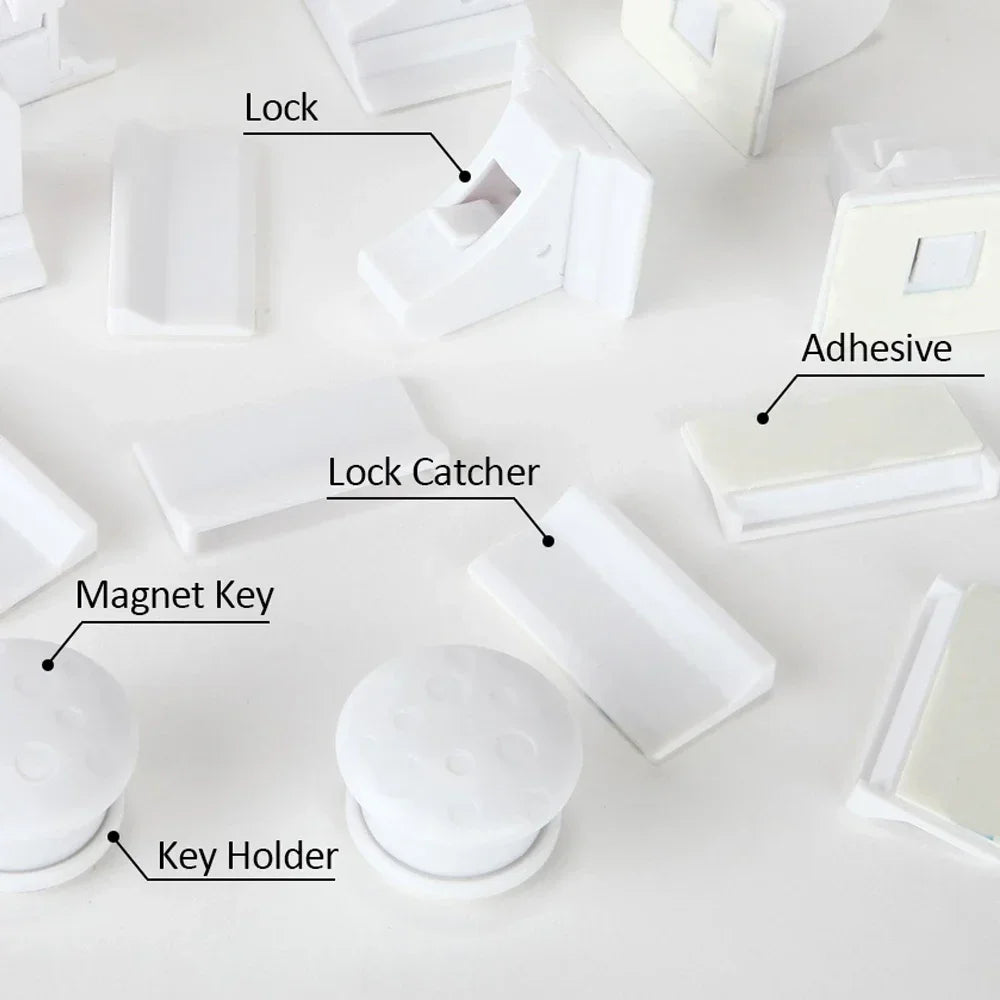 Baby Safety Lock Invisible Lock Kids Security Drawer Latch Cabinet Door Magnetic Child Safety Lock Limiter Children Protection