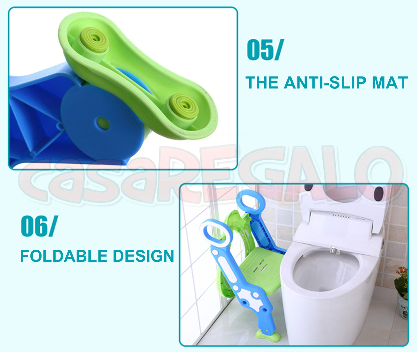 Kids Toilet Ladder Baby Toddler Training Toilet Step Potty Seat Non Slip Trainer