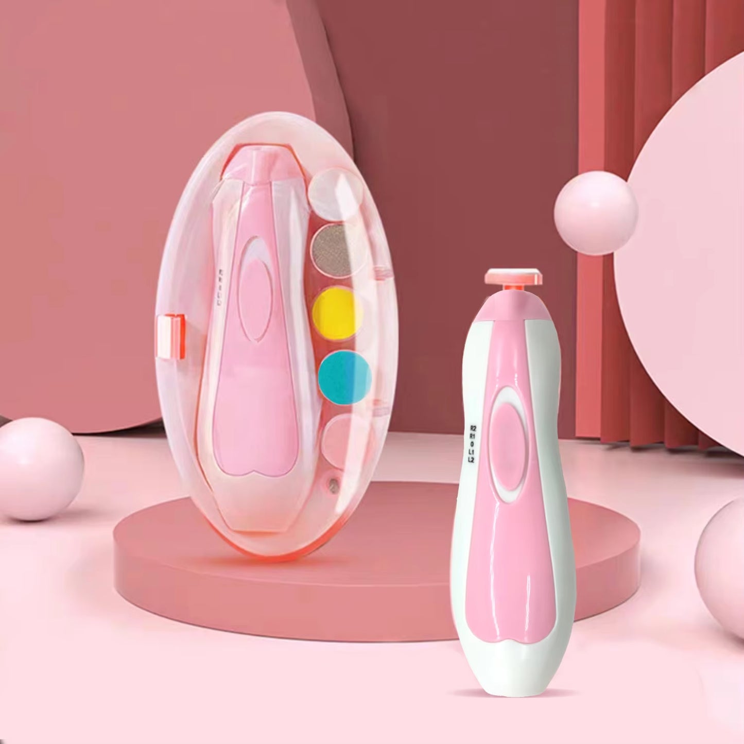 Baby Electric Nail Grinder, Available in Pink and Blue, Specially Designed for Newborn Care, Safer and More Reassuring