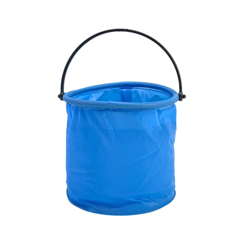12X14Cm Collapsible Sand Bucket Portable Garden Tool Bucket Sand Beach Water Fight Activity Game Toy for Family Kids Easy Carry