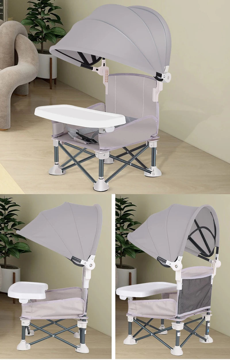 π Folding Baby Chair with Sunshade β Portable & Perfect for Travel!
