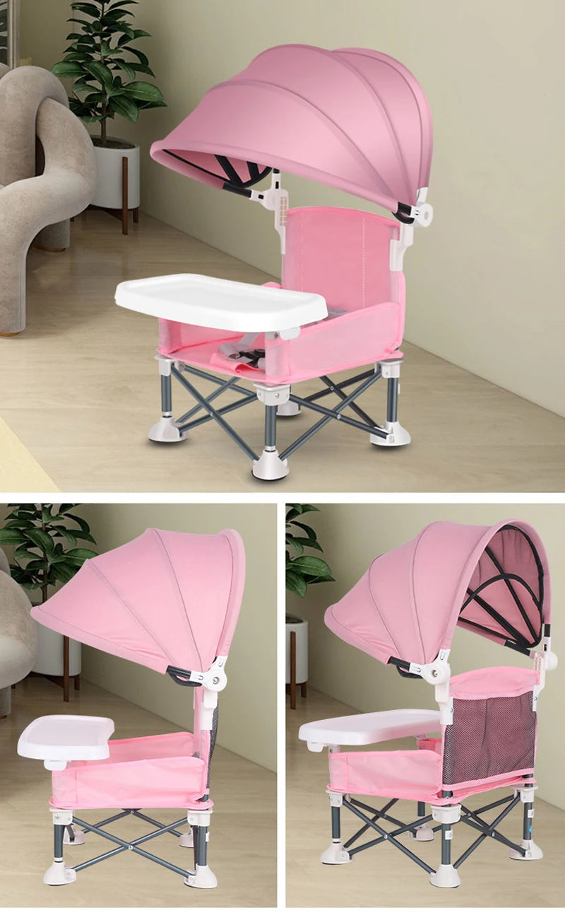 π Folding Baby Chair with Sunshade β Portable & Perfect for Travel!