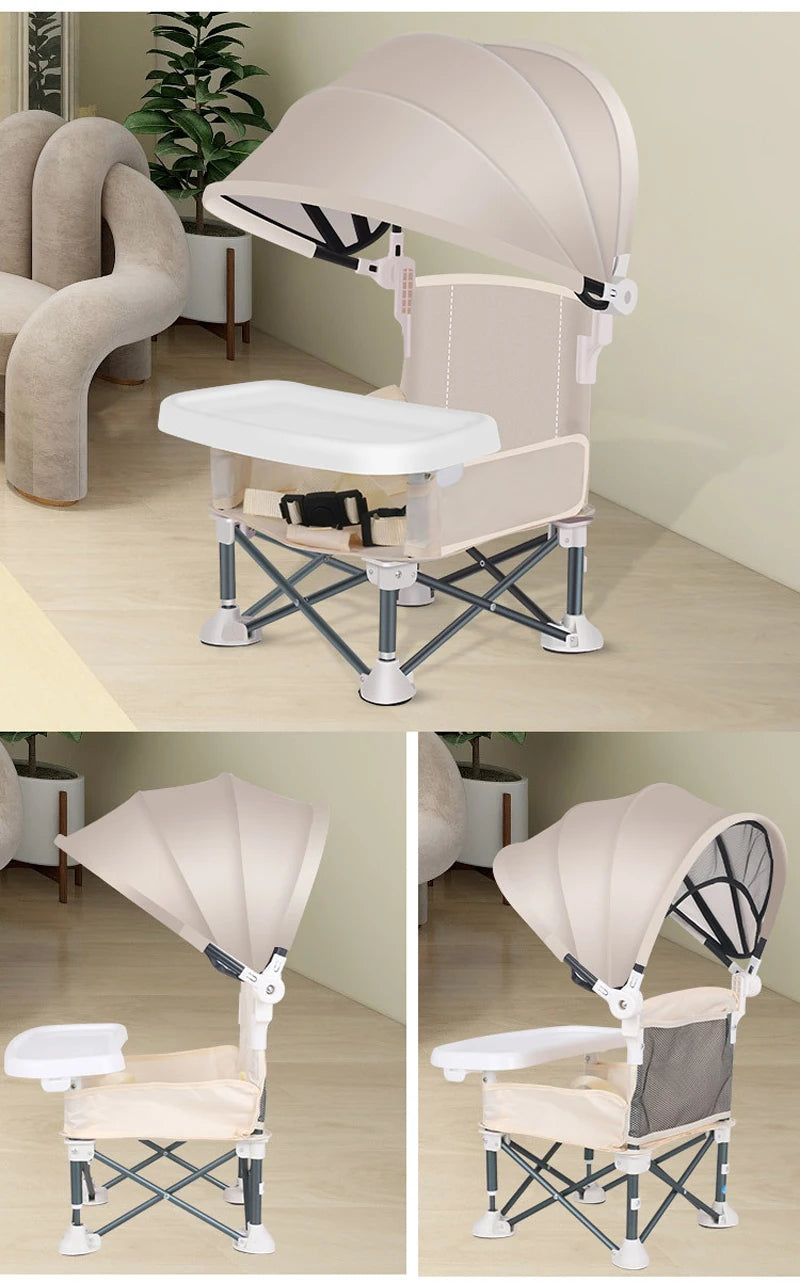 π Folding Baby Chair with Sunshade β Portable & Perfect for Travel!