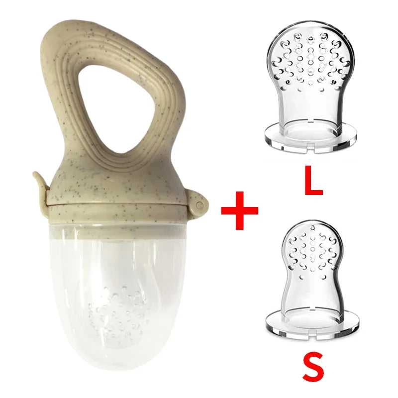 Silicone Baby Fruit Feeder with Cover Baby Nipple Fresh Food Vegetable Supplement Soother Nibbler Feeding Teething Pacifier