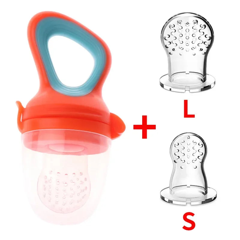 Silicone Baby Fruit Feeder with Cover Baby Nipple Fresh Food Vegetable Supplement Soother Nibbler Feeding Teething Pacifier
