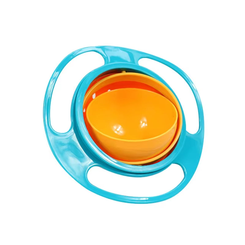 Universal Baby Feeding Bowl Gyro Bowl Practical Design Children Rotary Balance Novelty Gyro Umbrella 360 Rotate Spill-Proof Soli