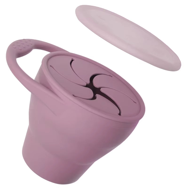 100%Food Safe Approve Silicone Container for Small Items Fashionable Snack Cup Portable Food Cup with Lid Baby Accessories