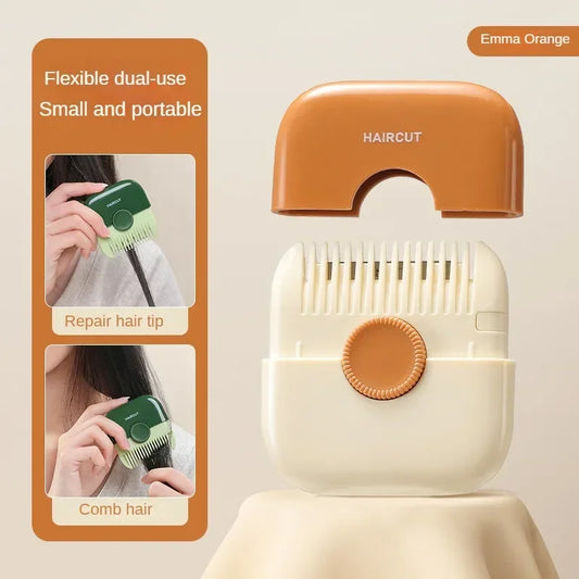 2 in 1 Baby Haircut and Hairdressing Comb Trim Bangs and Broken Hair Bangs Trimmer Manual Portable Children'S Hair Clipper