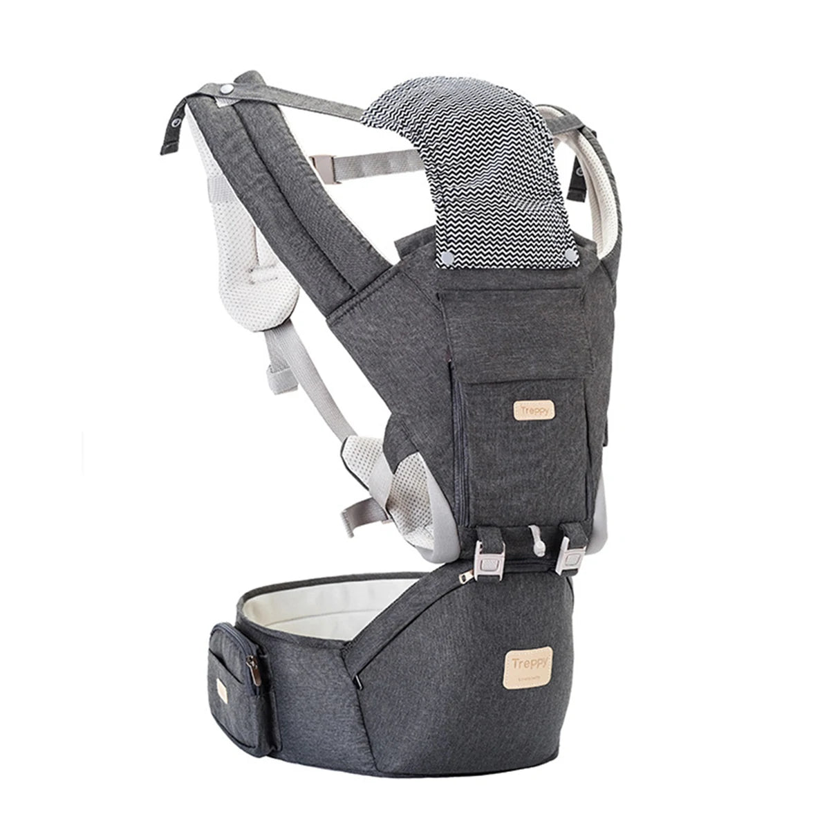 Ergonomic 3 in 1 Infant Baby Carrier with Hip Seat Stool Adjustable Wrap Sling Backpack Adjustable
