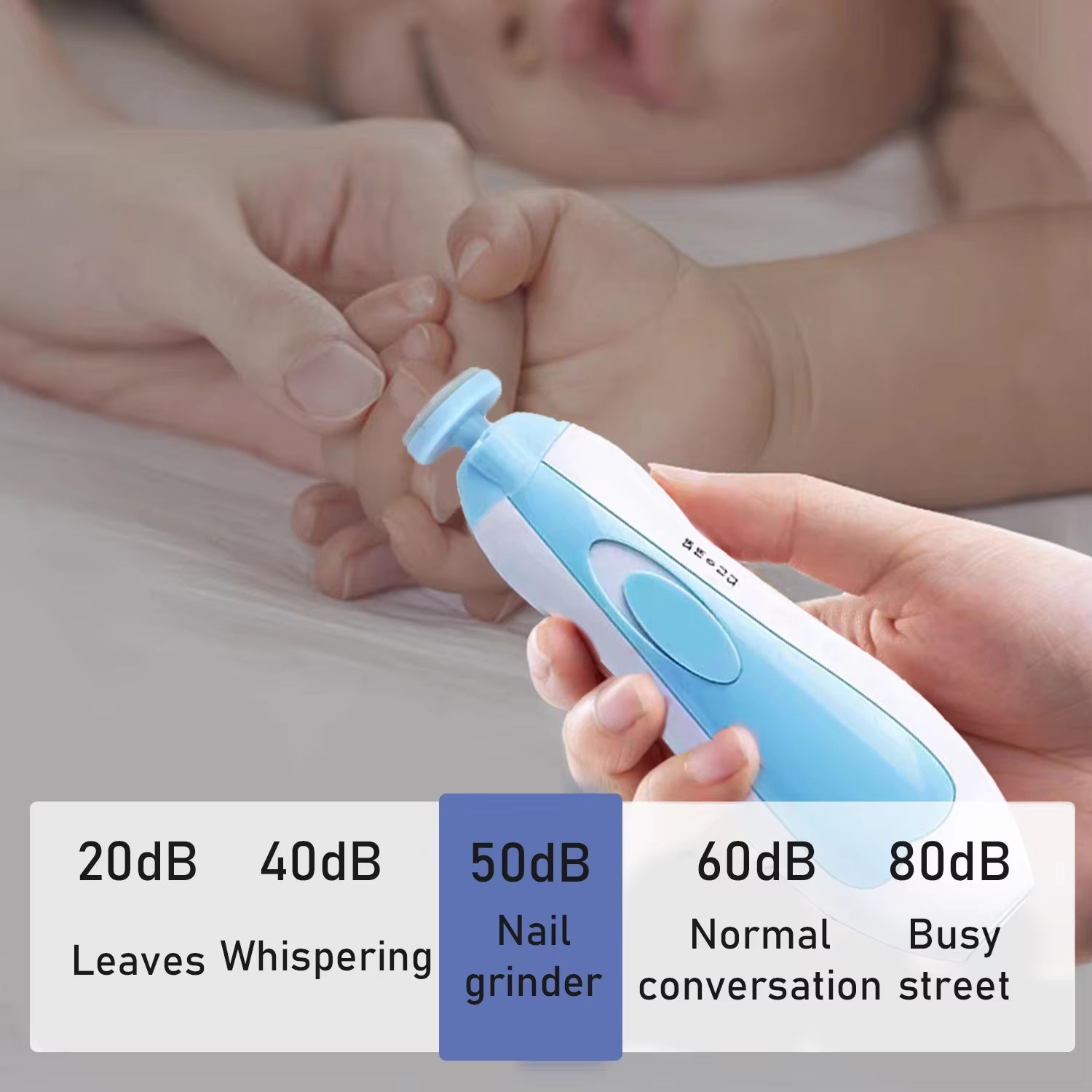 Baby Electric Nail Grinder, Available in Pink and Blue, Specially Designed for Newborn Care, Safer and More Reassuring