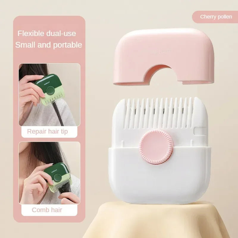 2 in 1 Baby Haircut and Hairdressing Comb Trim Bangs and Broken Hair Bangs Trimmer Manual Portable Children'S Hair Clipper