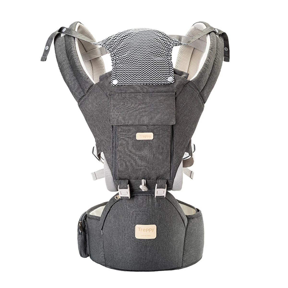 Ergonomic 3 in 1 Infant Baby Carrier with Hip Seat Stool Adjustable Wrap Sling Backpack Adjustable