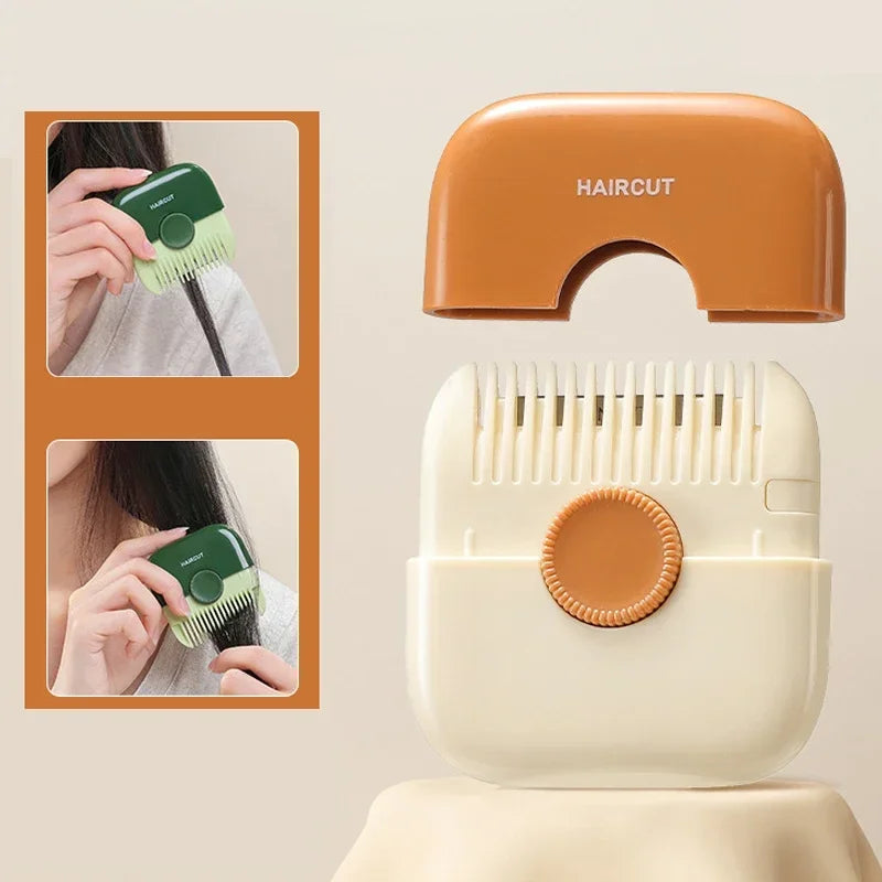 2 in 1 Baby Haircut and Hairdressing Comb Trim Bangs and Broken Hair Bangs Trimmer Manual Portable Children'S Hair Clipper