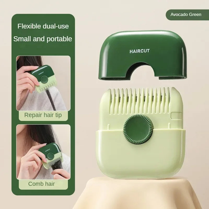 2 in 1 Baby Haircut and Hairdressing Comb Trim Bangs and Broken Hair Bangs Trimmer Manual Portable Children'S Hair Clipper