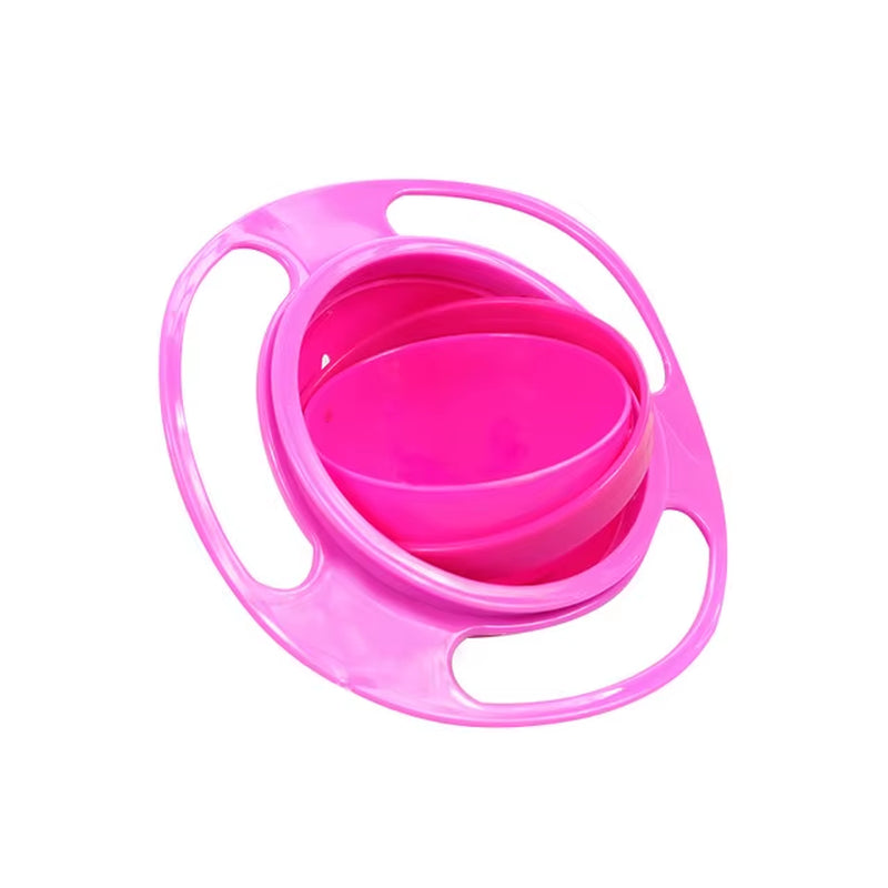 Universal Baby Feeding Bowl Gyro Bowl Practical Design Children Rotary Balance Novelty Gyro Umbrella 360 Rotate Spill-Proof Soli