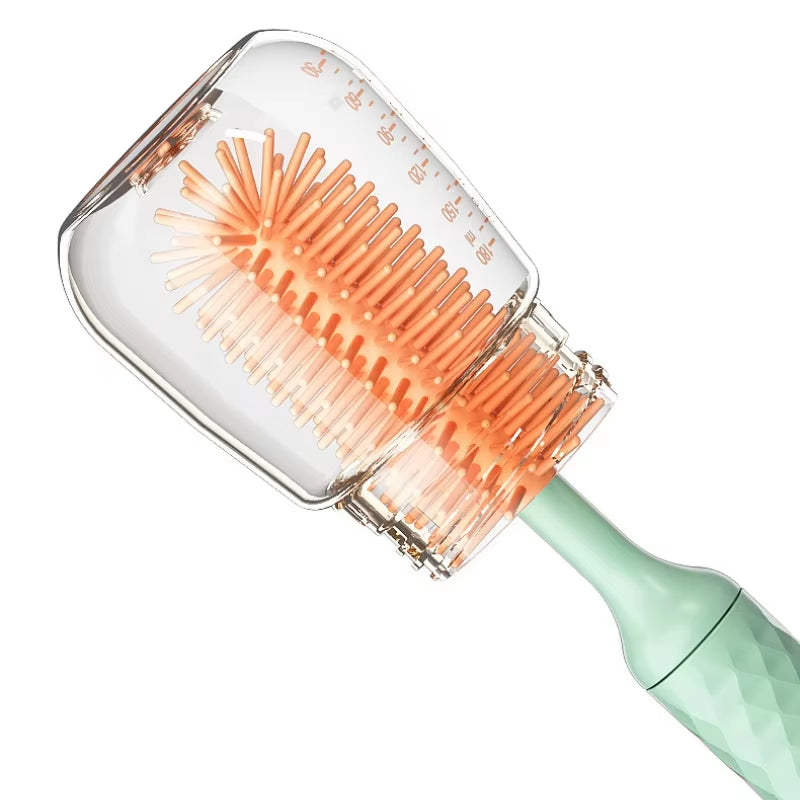 Electric Silicone Bottle Brush 360 Degree Rotating Baby Pacifier Cup Pacifier Cleaning Brush Set with 1200Mah Lithium Battery