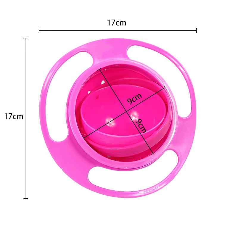 Universal Baby Feeding Bowl Gyro Bowl Practical Design Children Rotary Balance Novelty Gyro Umbrella 360 Rotate Spill-Proof Soli