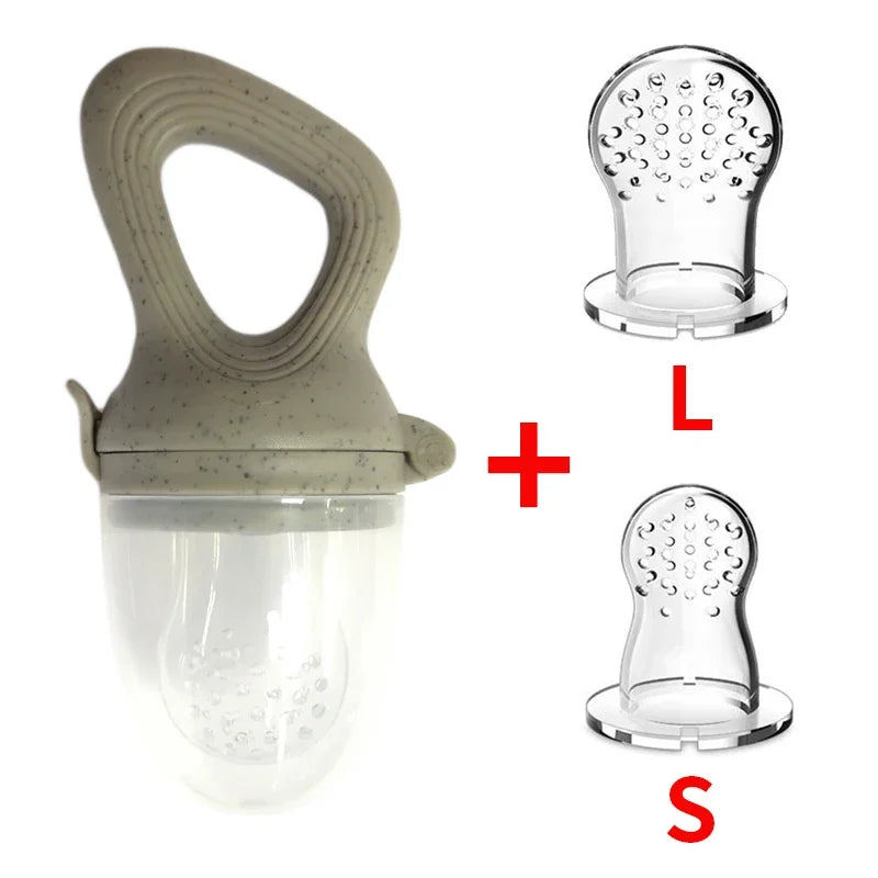 Silicone Baby Fruit Feeder with Cover Baby Nipple Fresh Food Vegetable Supplement Soother Nibbler Feeding Teething Pacifier